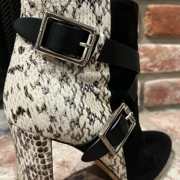 Jimmy Choo Dee Dee Watersnake Suede Ankle Boots sz 6.5 - Picture 7 of 12